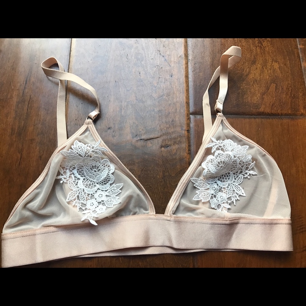 Adorable floral pink bralette